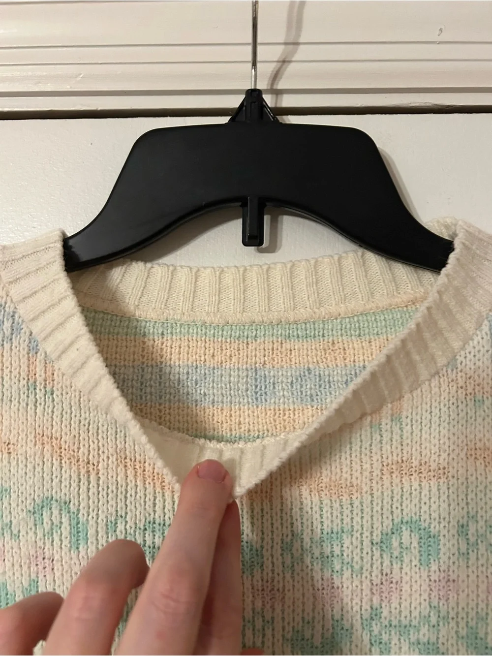 Vintage Pastel Fair Isle Knit Sweater | Oversized Cozy Crewneck | Cottagecore